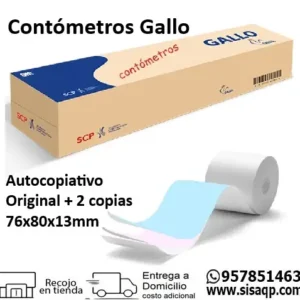Contometro autocopiativo Gallo 76x80x13mm original +2 copias