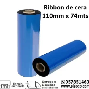 Ribbon de cera 110mm x 74 mts