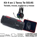 Combo Kit 4 en 1 teclado, mouse, audífonos y mouse pad TEROS TE-5014S, USB, RGB, Óptico