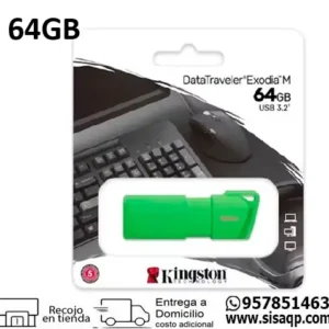 Memoria Kingston 64Gb KC-U2L64-7LG Exodia Usb 3.2 Gen1 Verde